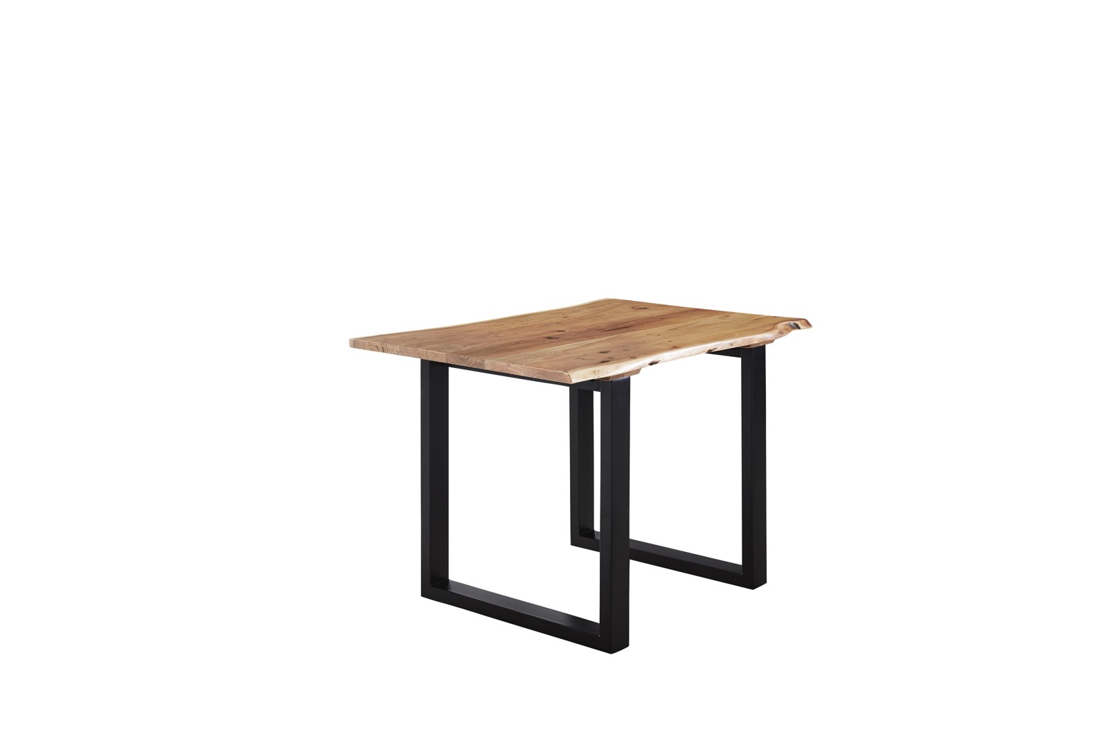 Esstisch Baumkante massiv Akazie natur 140 x 80 schwarz U-Gestell LUBIN Esstisch Baumkante massiv Akazie natur 140 x 80 schwarz U-Gestell LUBIN