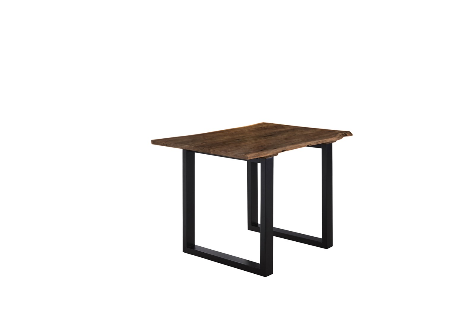 Esstisch Baumkante massiv Akazie nussbaum 140 x 80 schwarz U-Gestell LUBIN Esstisch Baumkante massiv Akazie nussbaum 140 x 80 schwarz U-Gestell LUBIN