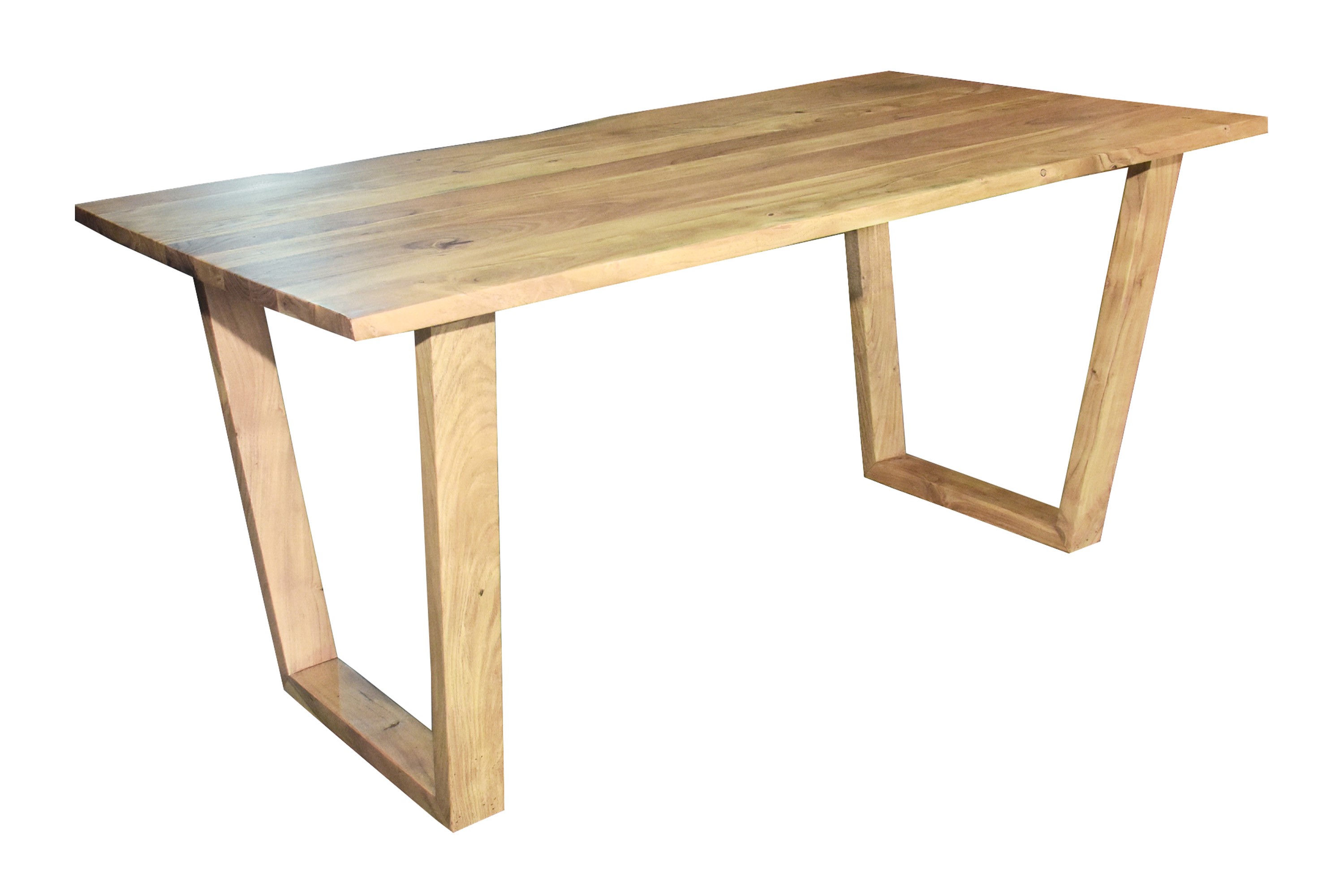 Esstisch Baumkante massiv Akazie natur 240 x 100 V-Holzgestell naturfarben GIRONA Esstisch Baumkante massiv Akazie natur 240 x 100 V-Holzgestell naturfarben GIRONA