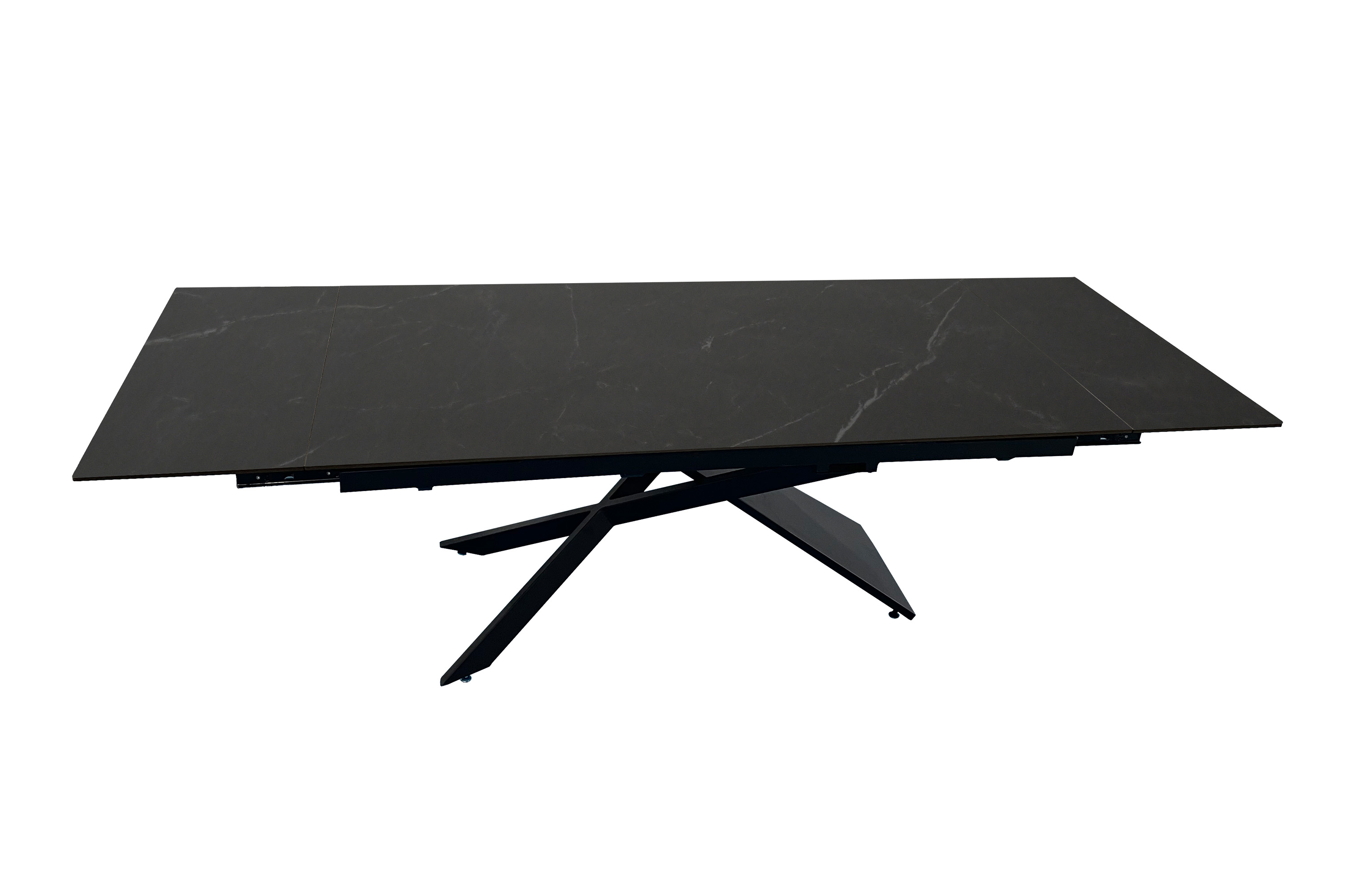 Esstisch Keramik schwarz 180(260) x 90 ausziehbar Mikado-Gestell schwarz MAYA Esstisch Keramik schwarz 180(260) x 90 ausziehbar Mikado-Gestell schwarz MAYA