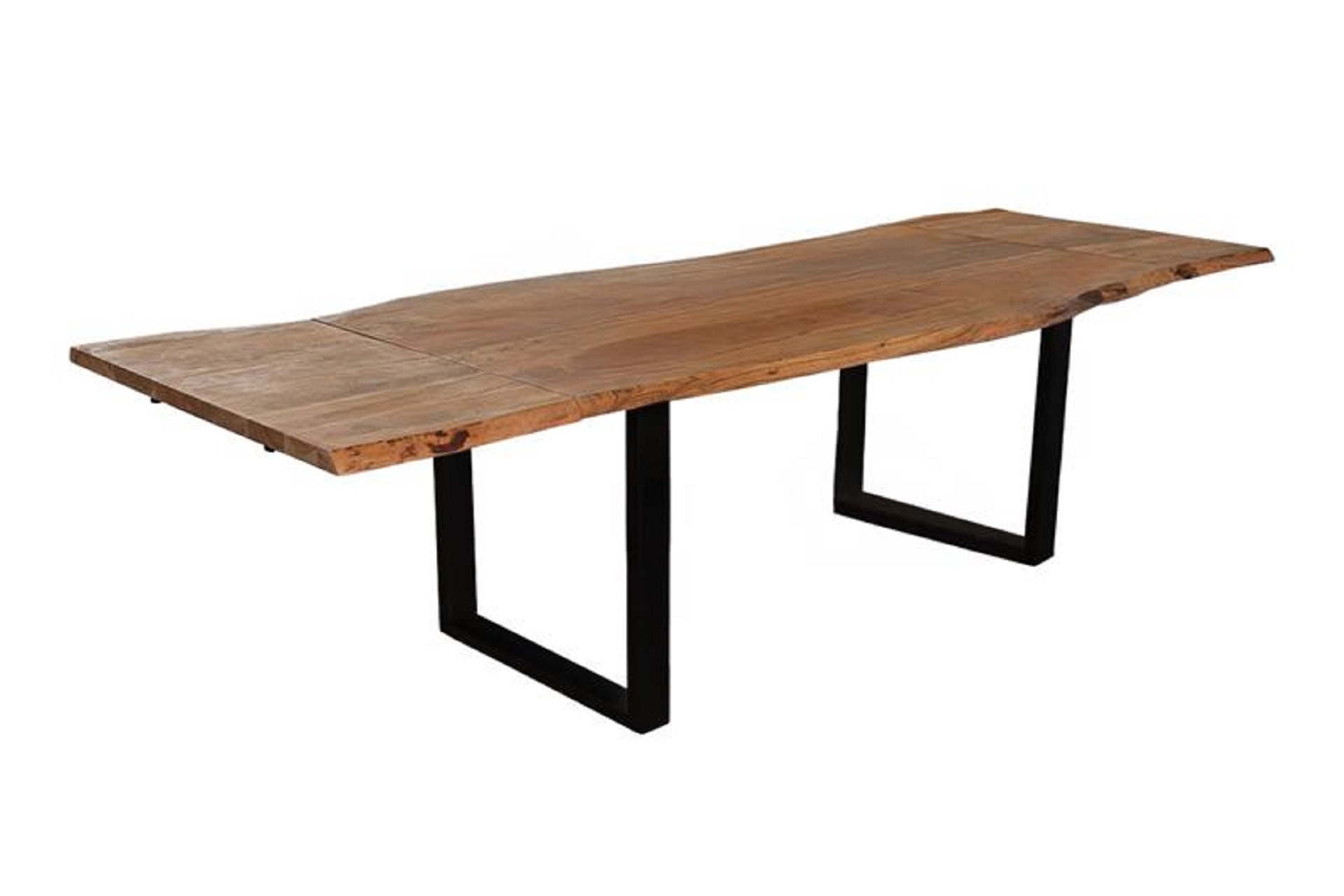 Esstisch Baumkante Akazie stone 140 (220) x 90 cm mit Ansteckplatten BARCELONA Esstisch Baumkante Akazie stone 140 (220) x 90 cm mit Ansteckplatten BARCELONA