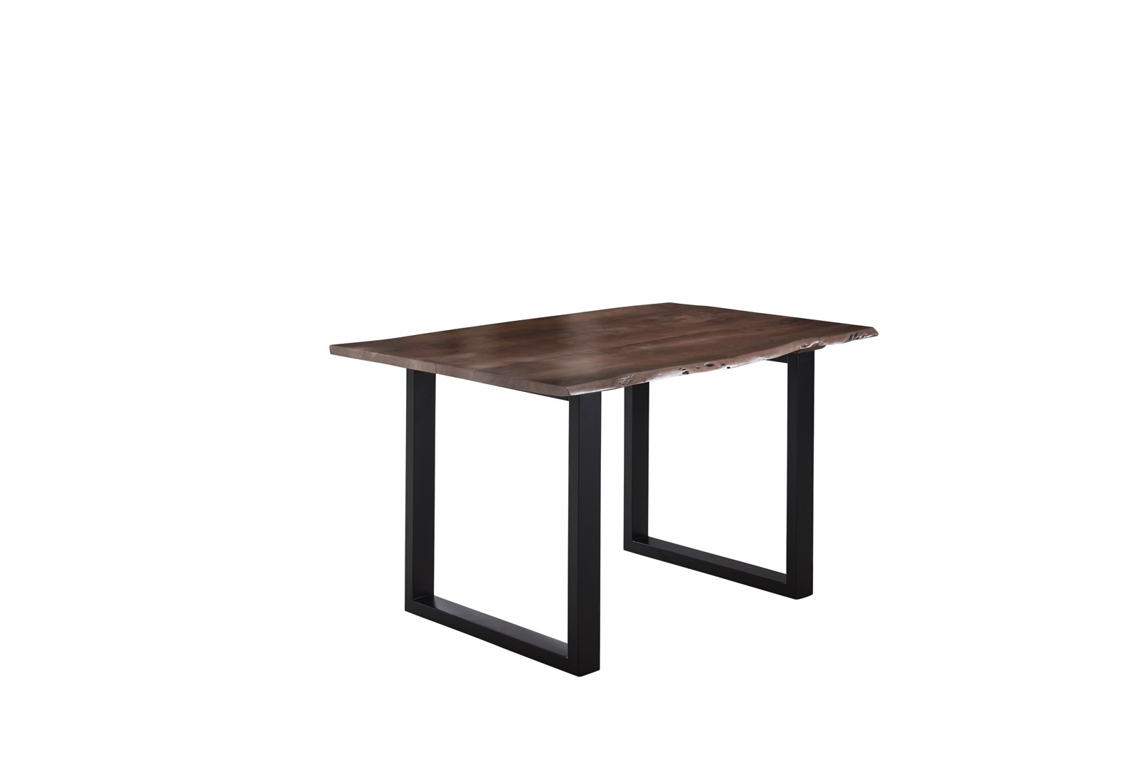 Esstisch Baumkante massiv Akazie nussbaum 180 x 90 schwarz U-Gestell LUBIN Esstisch Baumkante massiv Akazie nussbaum 180 x 90 schwarz U-Gestell LUBIN