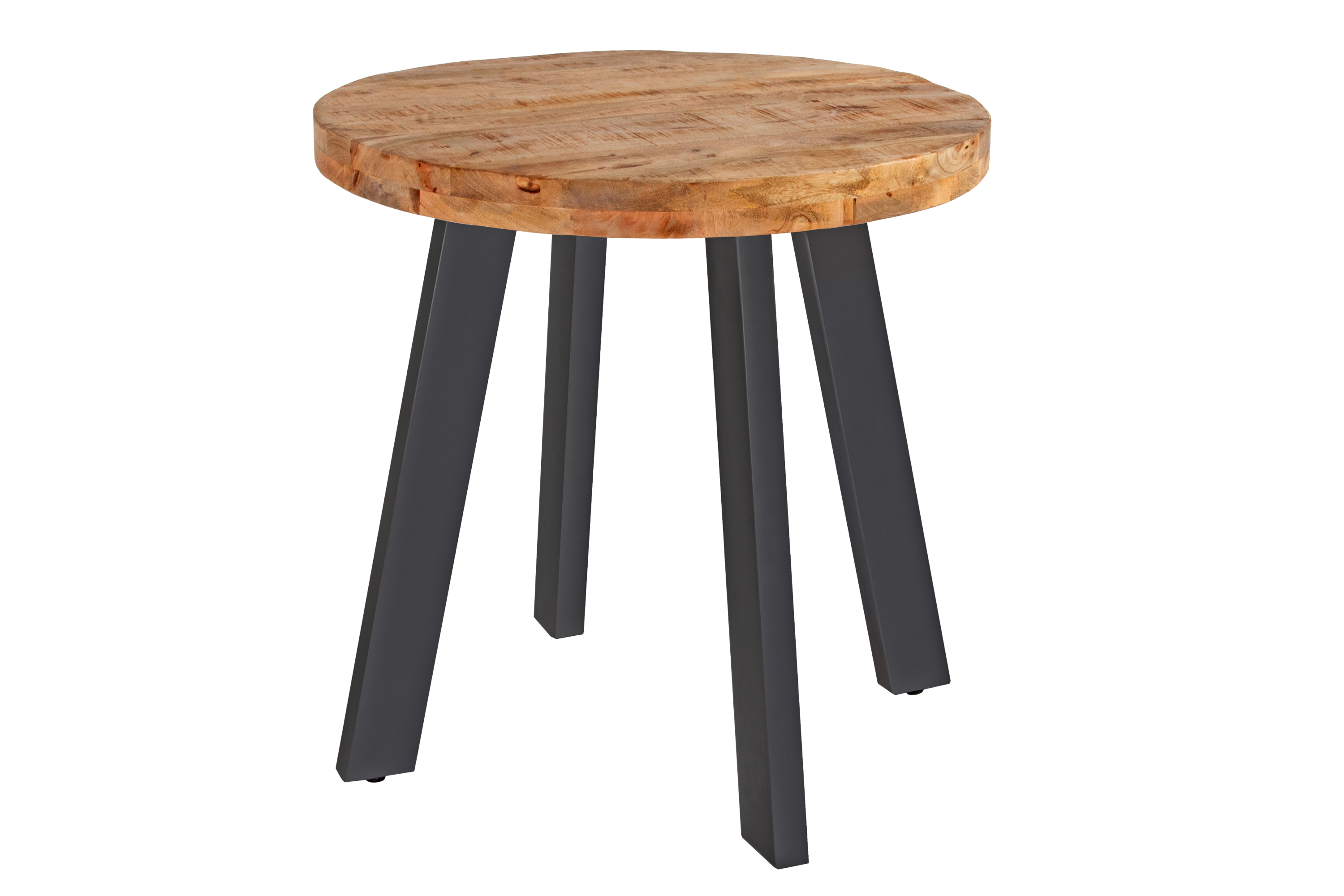 Esszimmertisch rund 80 cm Mangoholz naturfarben schwarz Adelina Esszimmertisch rund 80 cm Mangoholz naturfarben schwarz Adelina