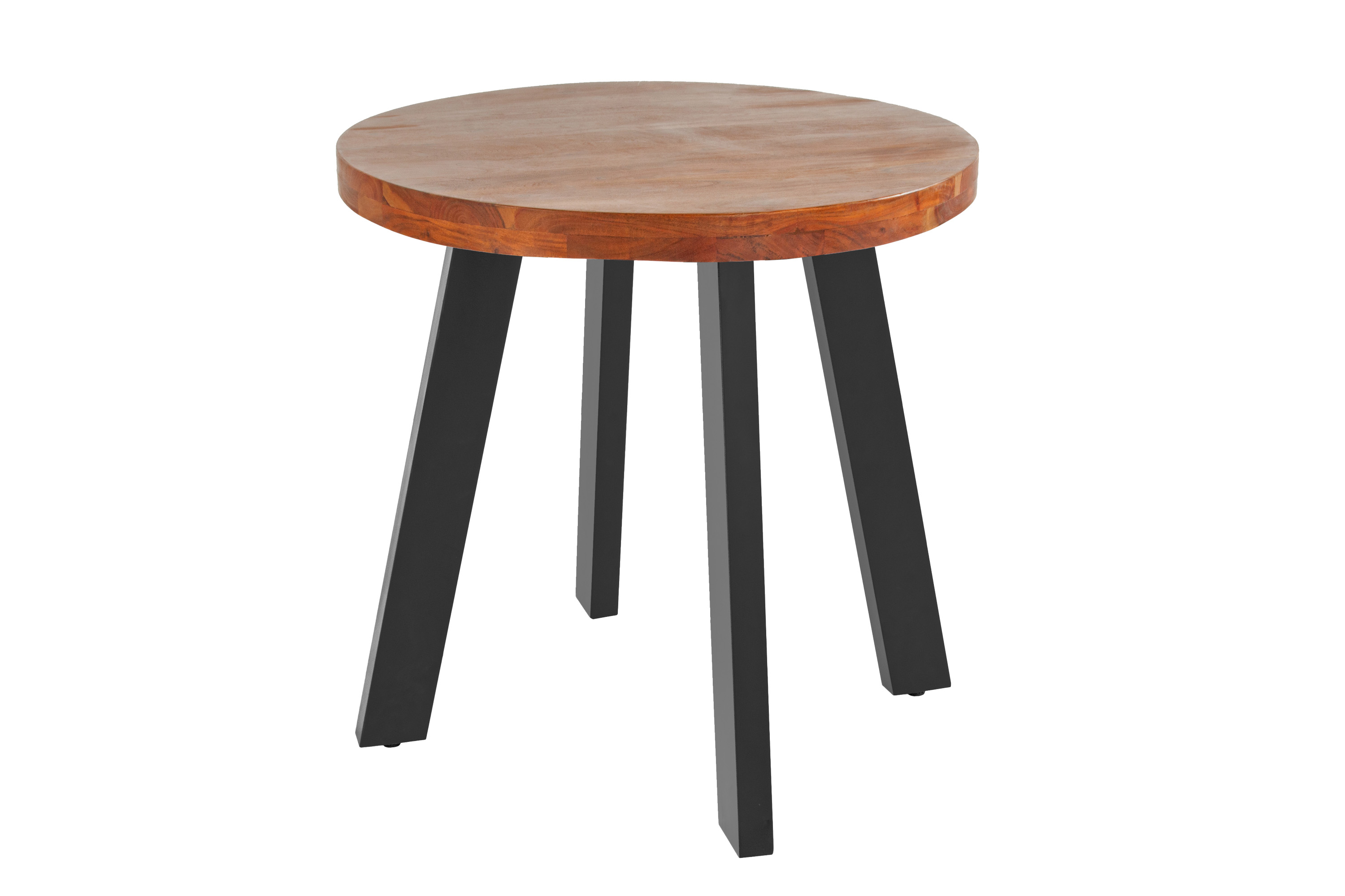 Esszimmertisch rund 80 cm Akazienholz nussbaumfarben schwarz SOPHIA Esszimmertisch rund 80 cm Akazienholz nussbaumfarben schwarz SOPHIA